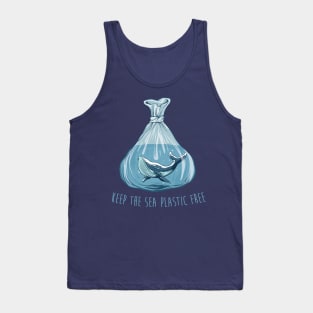 Keep The Sea Plastic Free Shirt, Save The Whales Shirt, Save The Ocean, Environmental Activist, Climate Change, Global Warming Tank Top